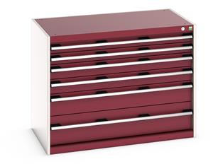 40021191.** Bott Cubio drawer cabinet with overall dimensions of 1050mm wide x 650mm deep x 800mm high...